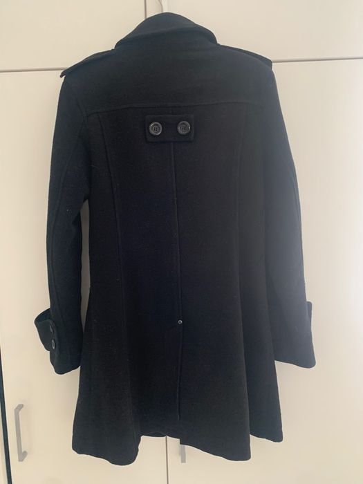 Дамско черно палто