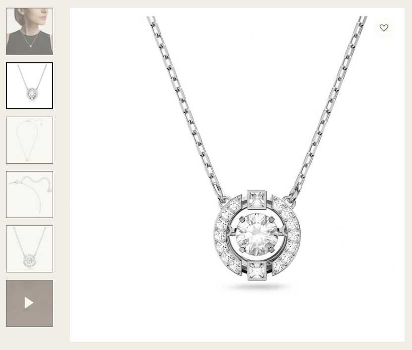 Колие Сваровски в сребрист цвят