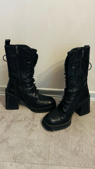 Високи боти естествена кожа 37