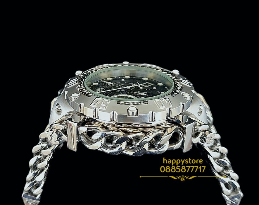 INVICTA Gladiator Silver black dial 60 mm, Инвикта нов ръчен часовник