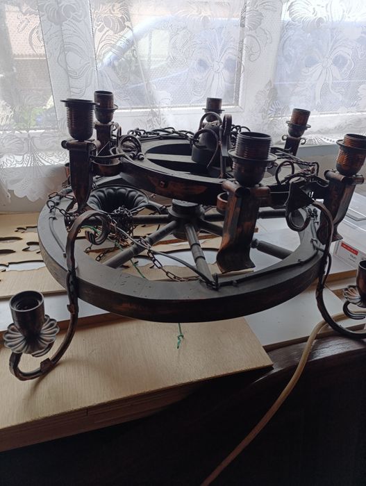 Lustre candelabre rustice