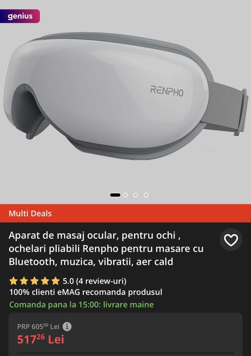 Aparat de masaj ocular pentru ochi