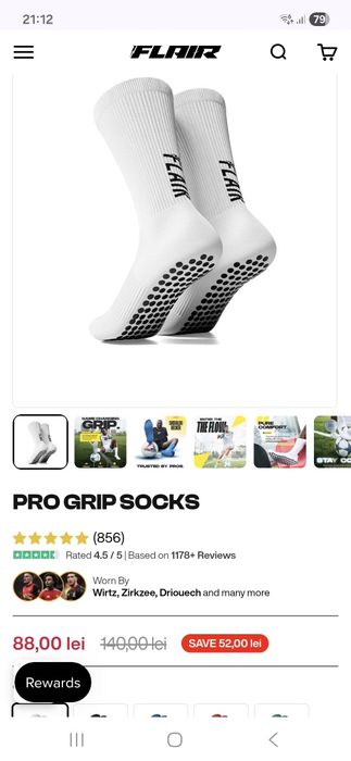 Vand sosete Flair Pro Grip Shocks