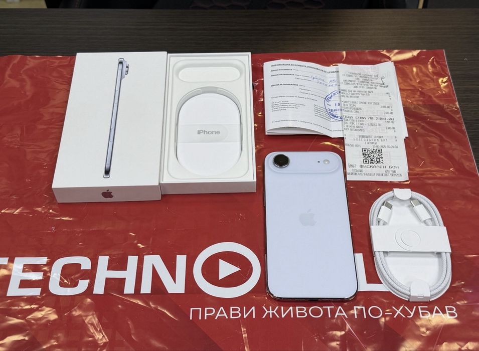 *** КАТО НОВ 256GB iPhone 17 Air 5G Гаранция Technopolis 2027г. Blue