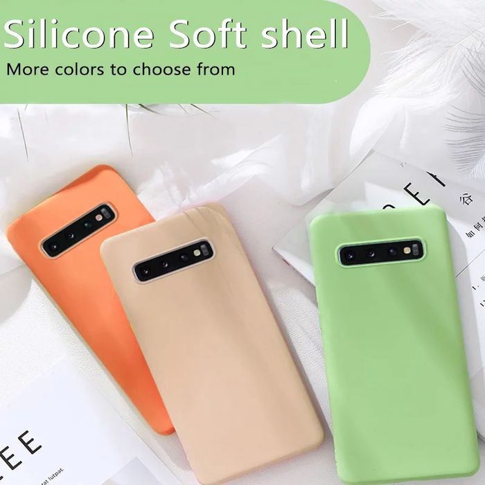 Husa silicon antisoc cu microfibra compatibil Samsung S10 ; S10 Plus