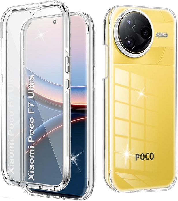 Прозрачен 360° Градуса Кейс за Xiaomi Poco F7 ULTRA