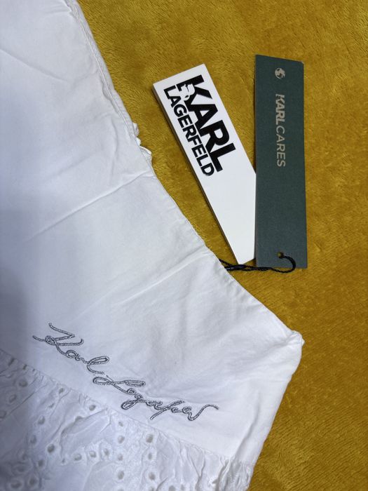 Fustă 38 alb albă Karl Lagerfeld scurtă midi