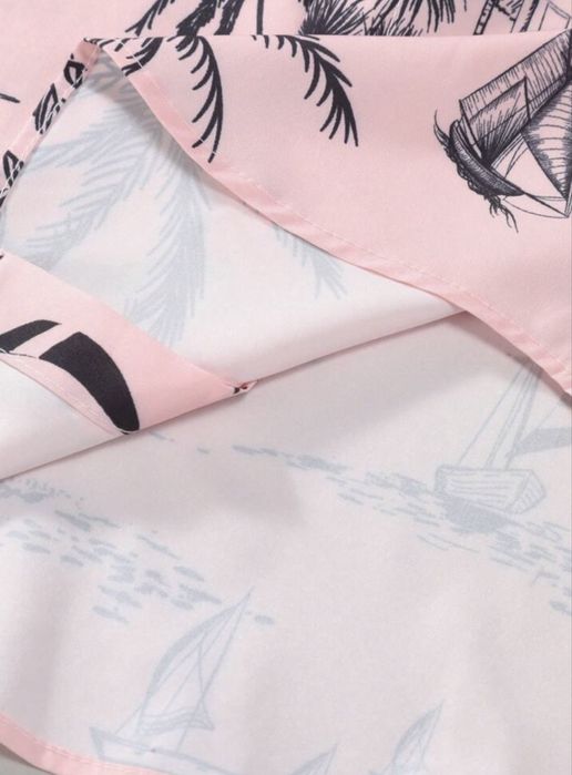 Set vară bărbați cămașă şi pantaloni scurți roz