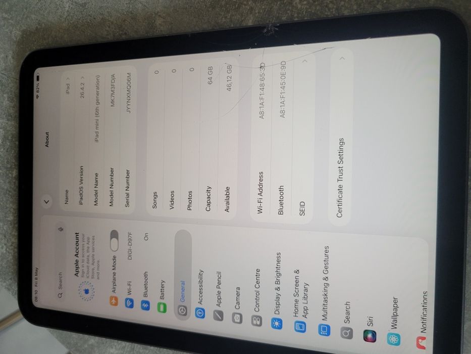Ipad mini (6th generation) de 64 gb fără cont