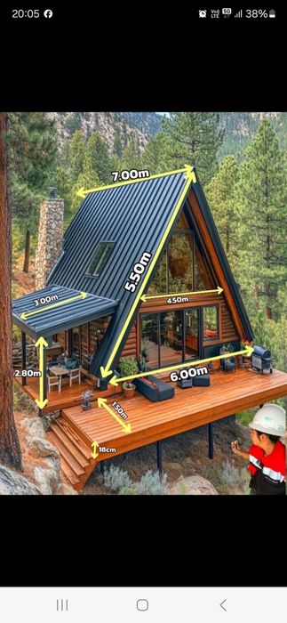 vând Cabana A-Frame Modernă – Design Rustic, Panoramă Montană