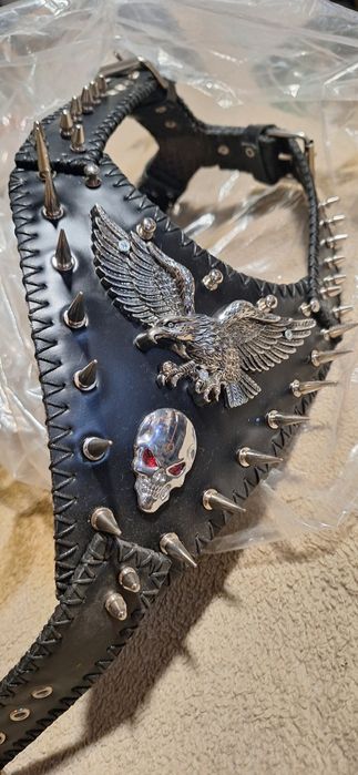 Zgarda piele naturala ( fb) ,calitate ,hand-made