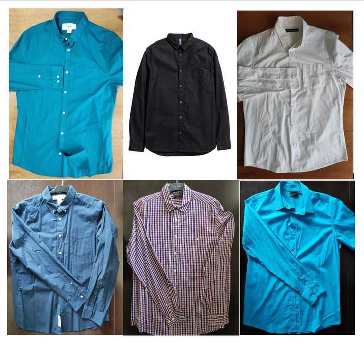 H&M/C&A/BP - 7 camasi din bumbac mar. 36-38/S-M [talie = 100 cm.], noi