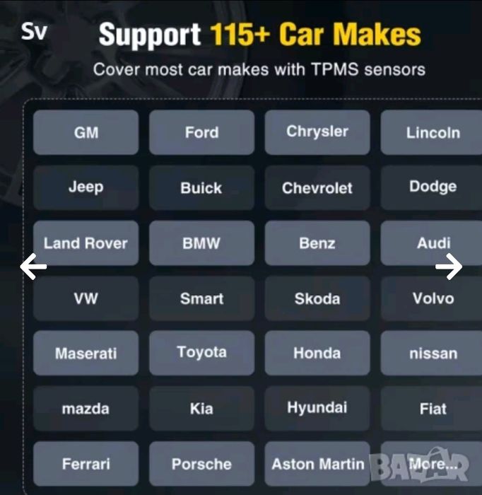 THINKCAR VENU iPRO Програмиране на TPMS датчици