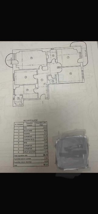 Apartament 4 camere, 100 mp