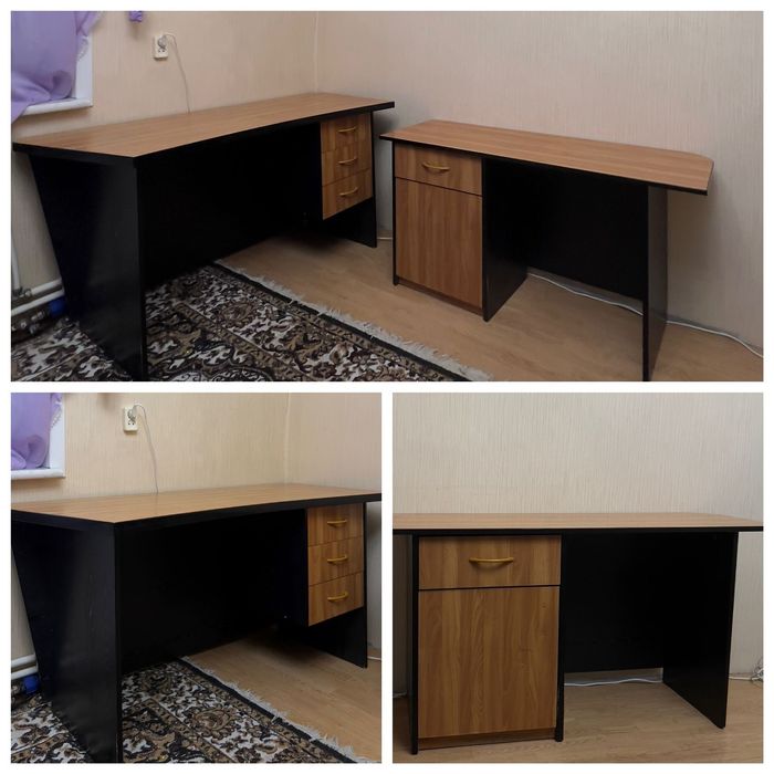 Офисные столы  комфортные комплект 3шт