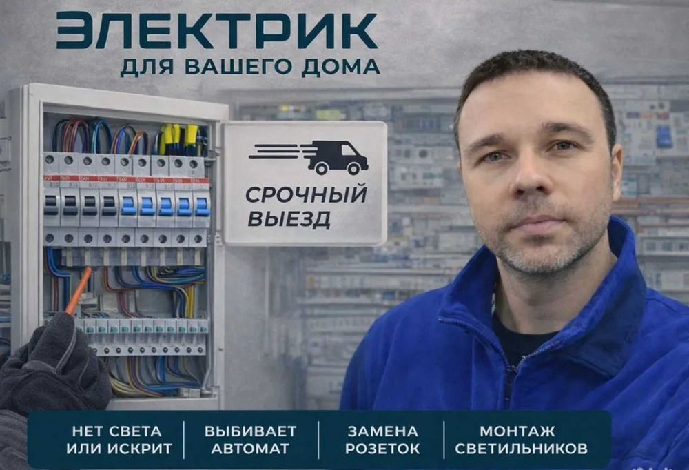 Электрик для дома и офиса. Все виды работ