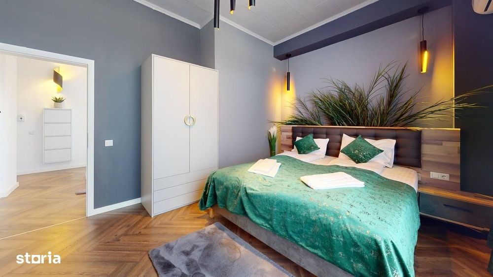 Penthouse superb cu 3 camere + terasa de 120 mp, mobilat lux