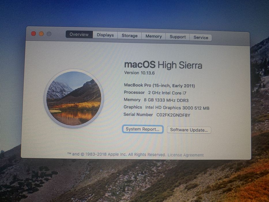 MacBook Pro A1286 early 2011