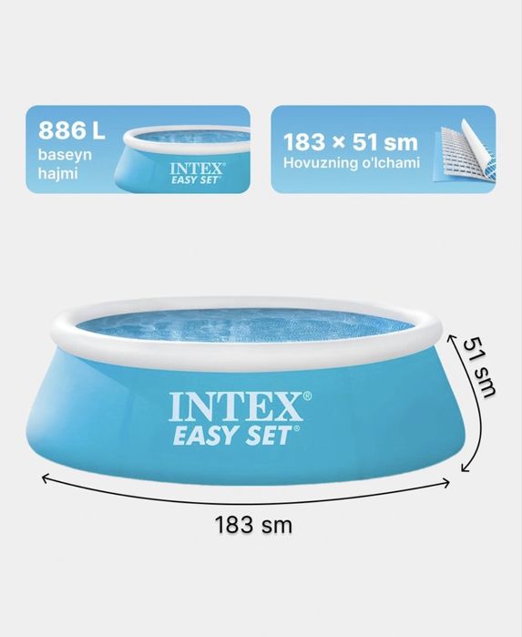 Intex Basseyn bolalar uchun.Basseyn dastavka