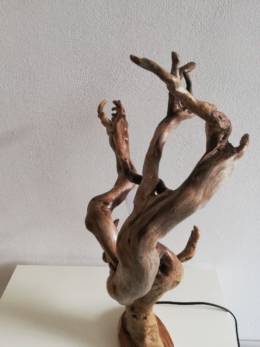 Лампа ръчна изработка/естествен материал/дървени лампи/настолна/