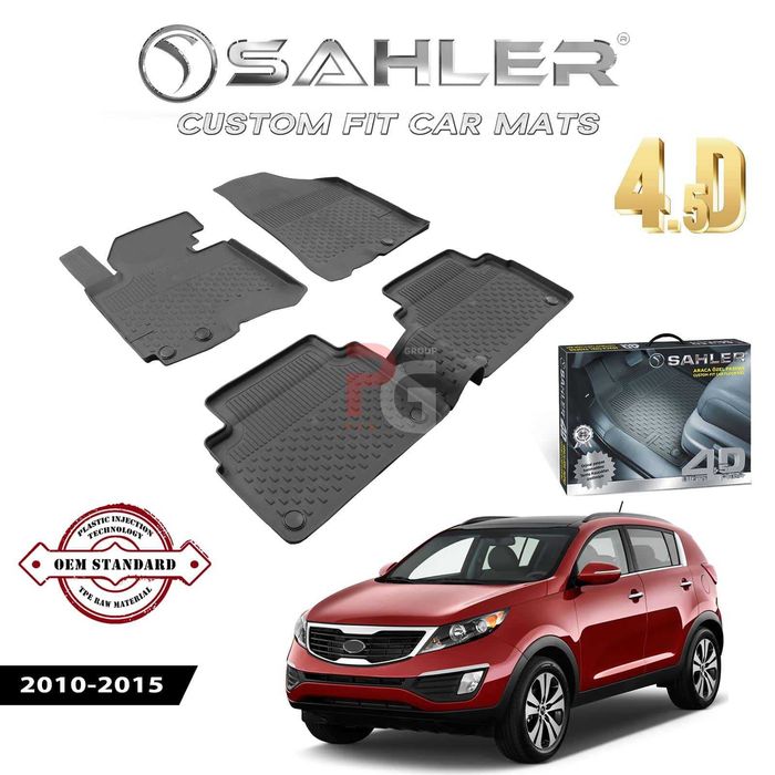 Гумени стелки за Kia Sportage / Киа Спортейдж / 2010-2015 / тип леген / висок борд