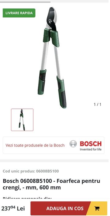 Foarfeca gradina bosch