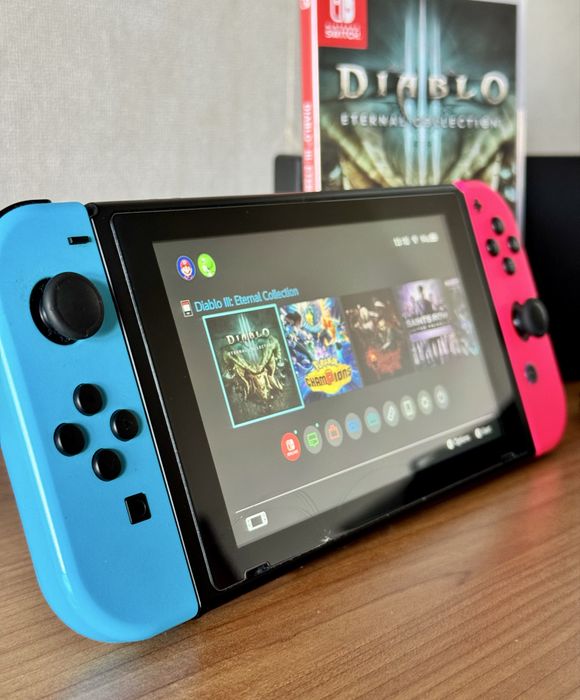 Nintendo Switch V2 (Пълен комплект) + игра Diablo 3