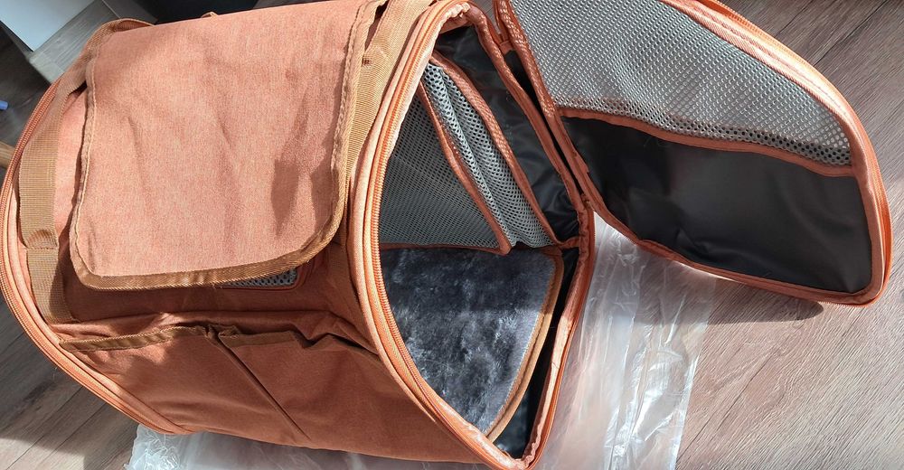 Раница за котка с разширяемо дишащо пространство/ Транспортна чанта