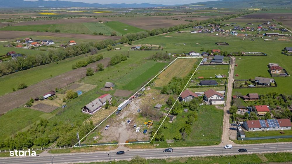 Teren intravilan Bod | Front 46 m la Asfalt | Utilități pe/lângă Teren