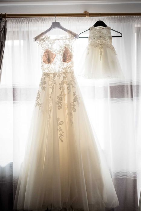 Vand rochie de mireasă nr 38 purtata o singura data