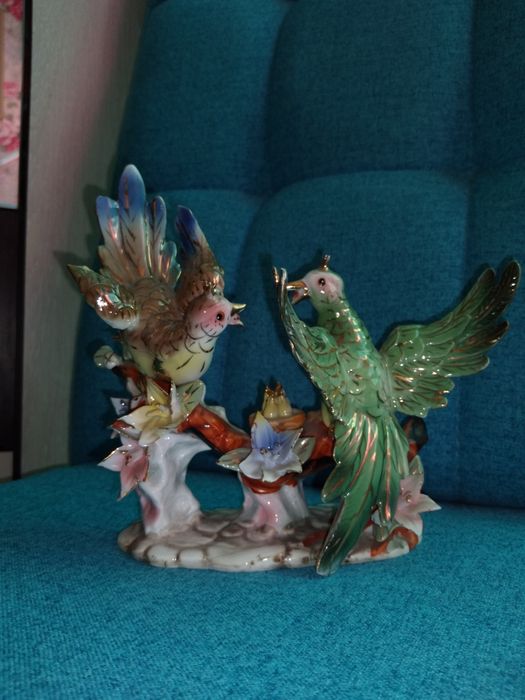 Статуэтка фигура семья птиц. Скол