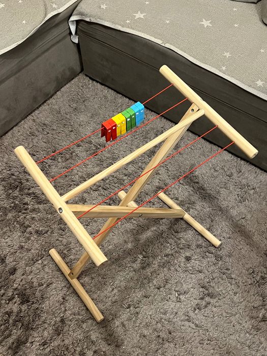 Детски дървен сушилник с щипки