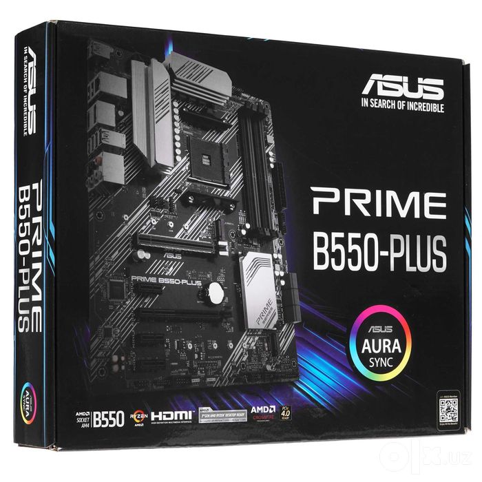 - Материнская плата MB Asus AMD AM4 Prime B550-Plus DDR4