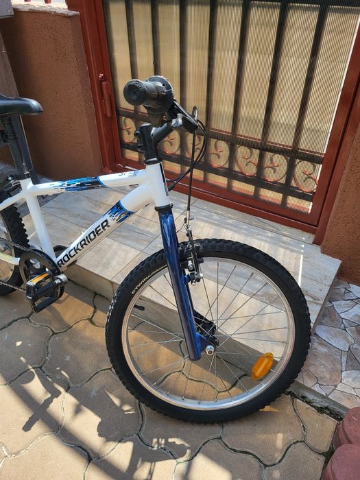 Bicicletă MTB  ROCKRIDER 120 20" alb copii 120-135 cm