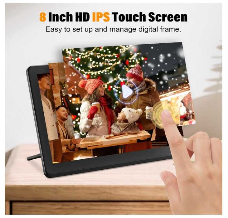 Rama foto "8 1080p digitala Touchscreen WIFI 16gb memorie interna