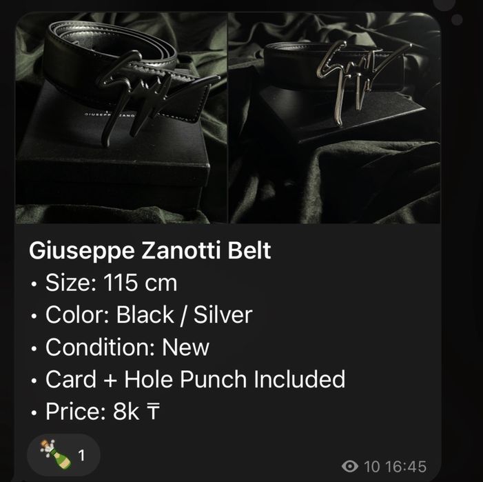Giuseppe zanotti belt