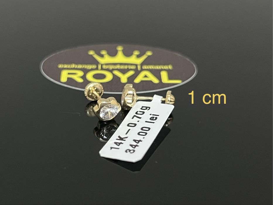 Bijuteria Royal CB : Cercei copil aur 14K 0,70 grame