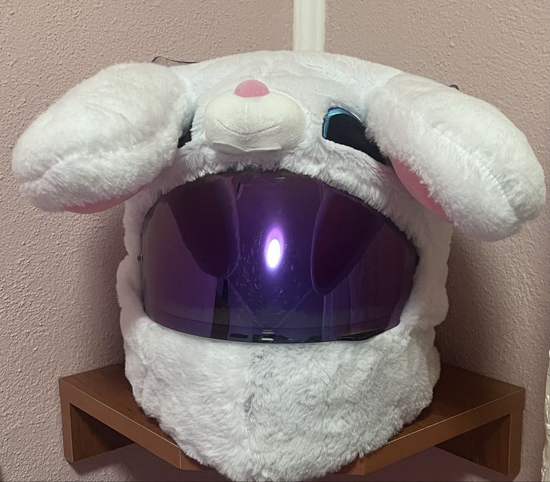 Аксесоари за каска- плюшен калъф и рогца