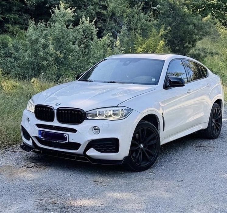 Преден лип спойлер за BMW X6 F16 M Sport (2014-2019) – Черен гланц