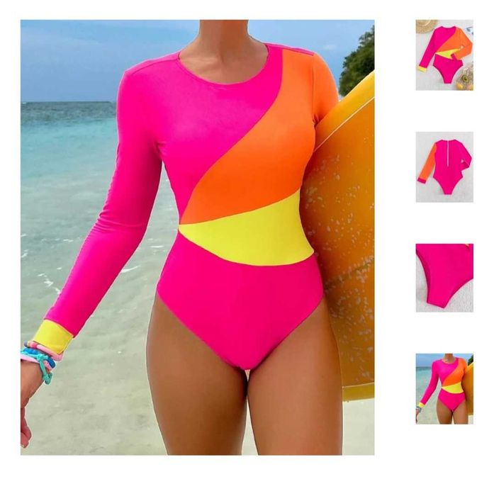 Намален! Нов луксозен цял бански М_Л с етикети