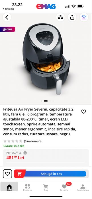 Friteuza Air Fryer Severin