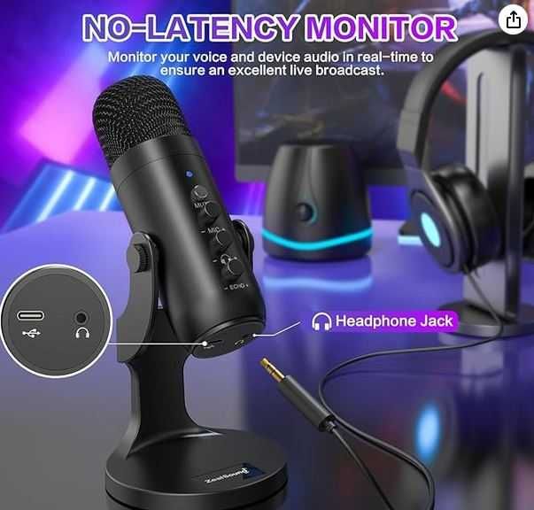 Microfon Streaming Studio Podcast cu anulare zgomot - nou!