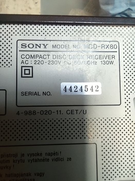 Глава аудиосистема Sony rx80