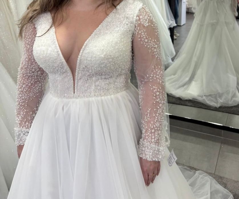 Rochie mireasa tip A-Line marime L