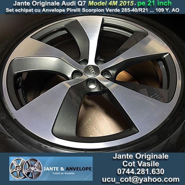 Jante Originale Audi Q7 model 4M pe 21 inch cu Anvelope Pirelli