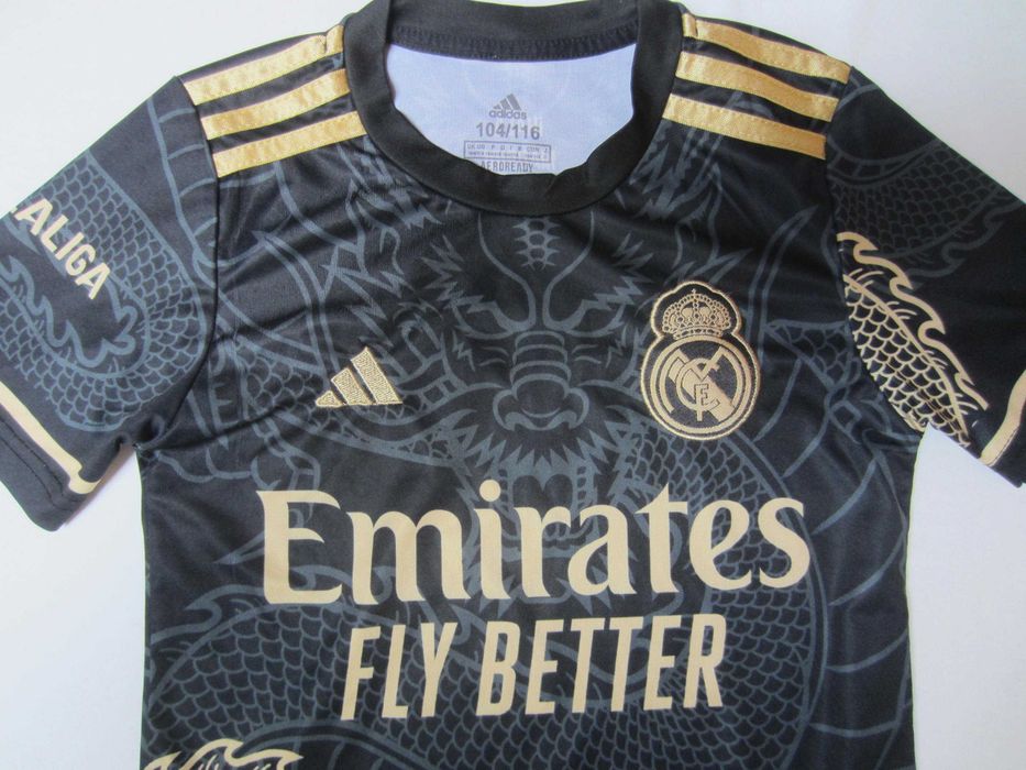Tricou fotbal copil, MBappe, Real Madrid, masura 104-116, Adidas, ca nou
