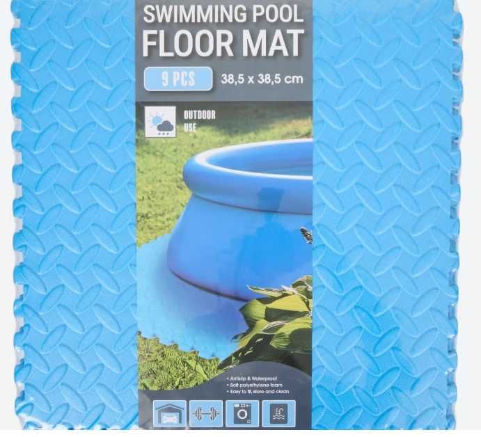 Подложка за басейн Swimming pool floor mat 9 броя 38.5х38.5см  Мек пъзел за под