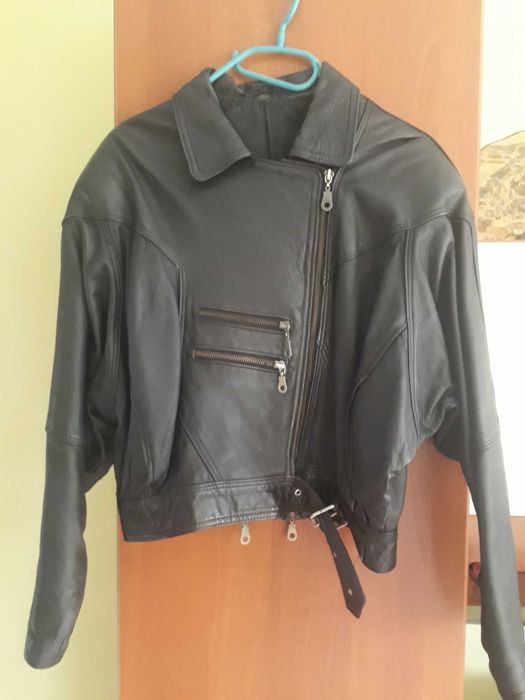 Geaca piele naturala scurta moto