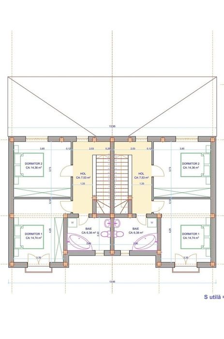 Duplex 4 camere | 2 băi | Toate utilitățile | Moșnița - Comision 0