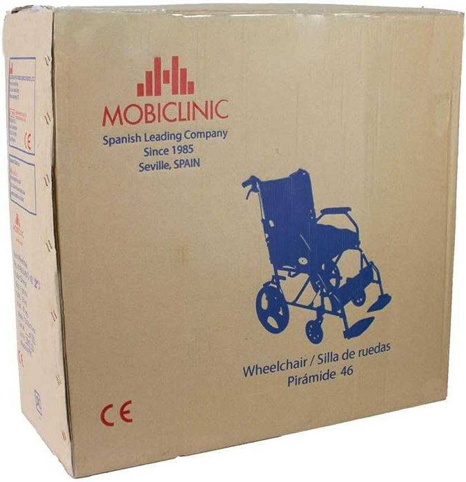 Mobiclinic Piramide Инвалидна количка, Сгъваема, Лека, Седалка 41/46 см, Алуминий